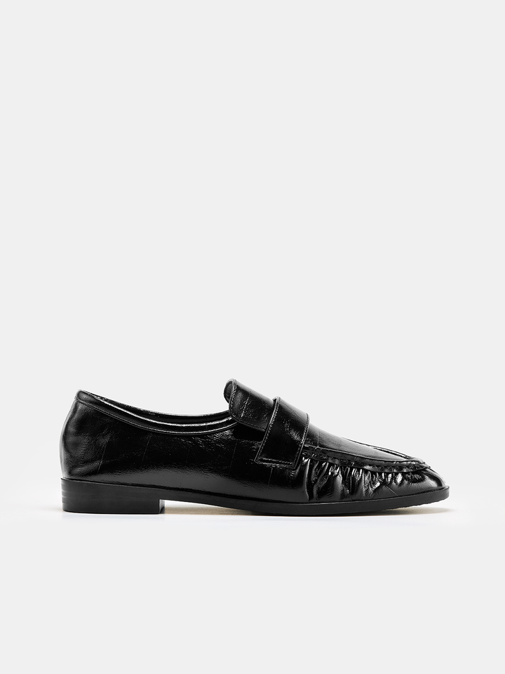 Vintage Ruched Vamp Loafers