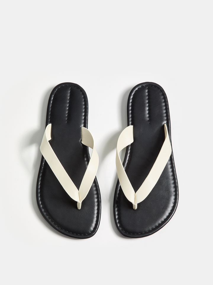 Genuine Leather Casual Flip Flops
