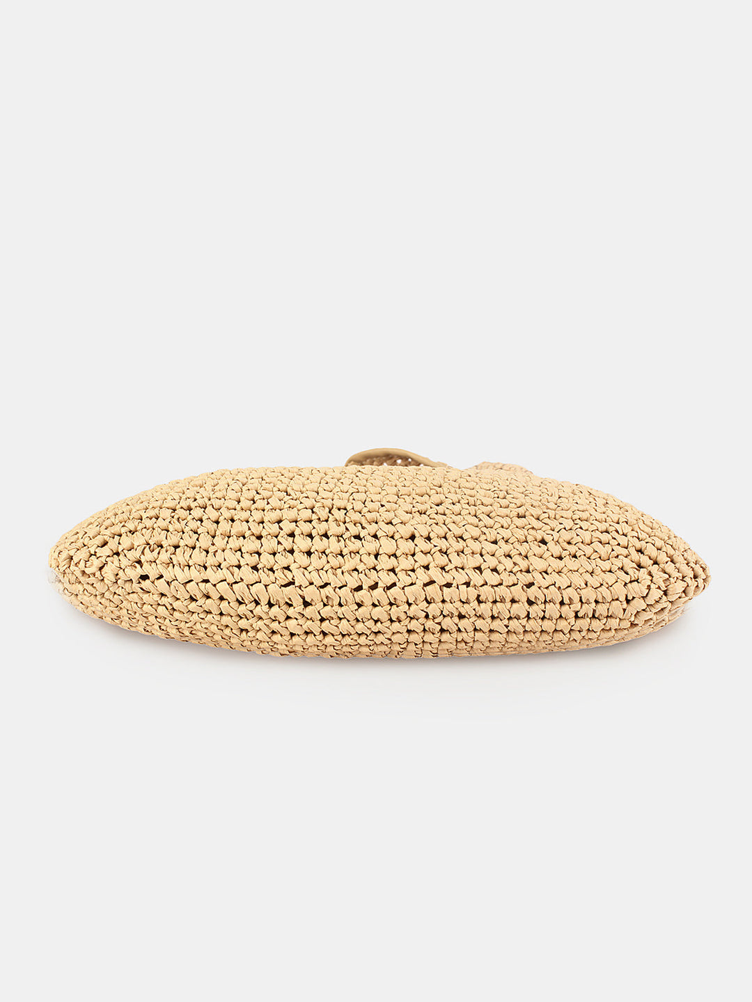 Knotted Handle Straw Hobo Shoulder Bag